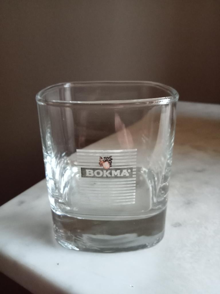 6 BOKMA JENEVER GLAASJES, Verzamelen, Glas en Borrelglaasjes, Ophalen of Verzenden, Zo goed als nieuw, Borrel- of Shotglas
