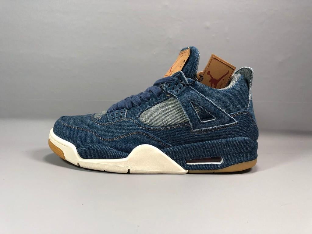 Jordan 4 Retro | Levi's Denim, Blauw, Nike Air, Nieuw, Ophalen of Verzenden