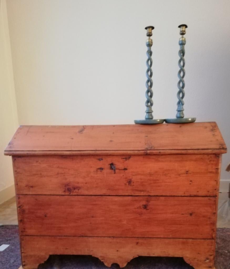 Retro dekenkist grenen, Diversen, Vlaggen en Wimpels, Ophalen of Verzenden, Gebruikt