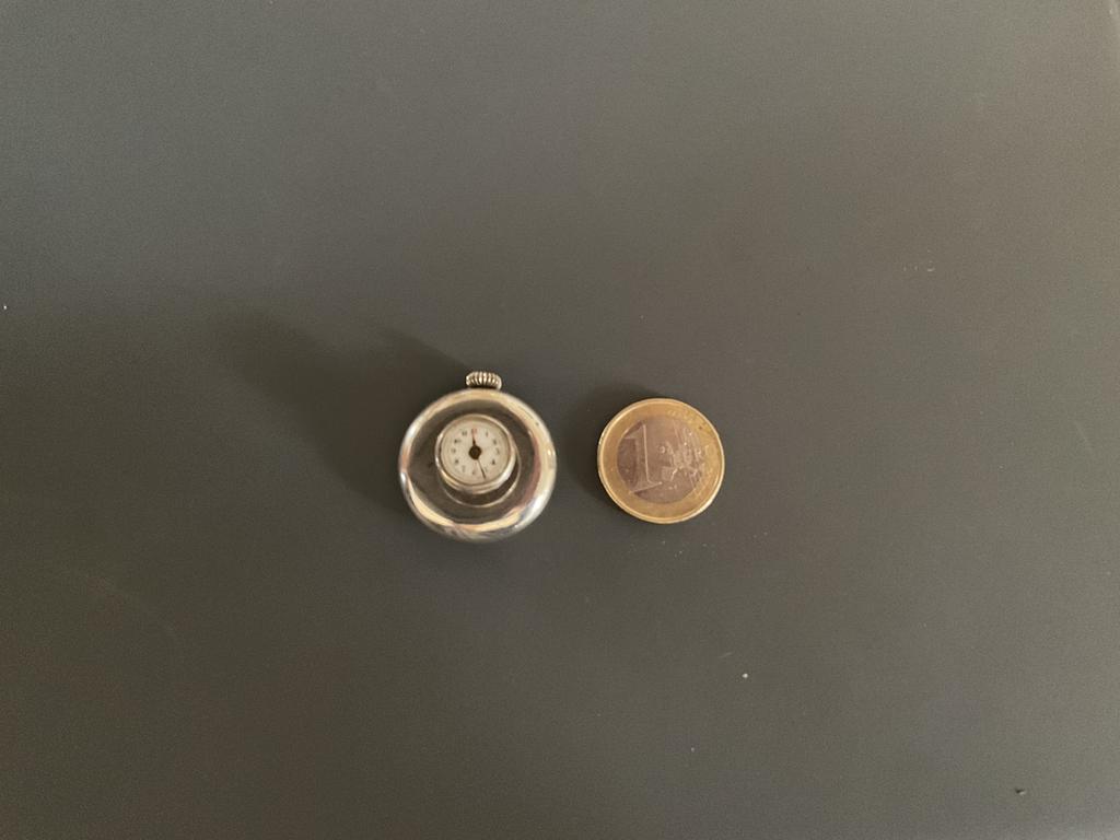 Antiek zilveren knoopsgathorloge van rond 1900, Ophalen of Verzenden