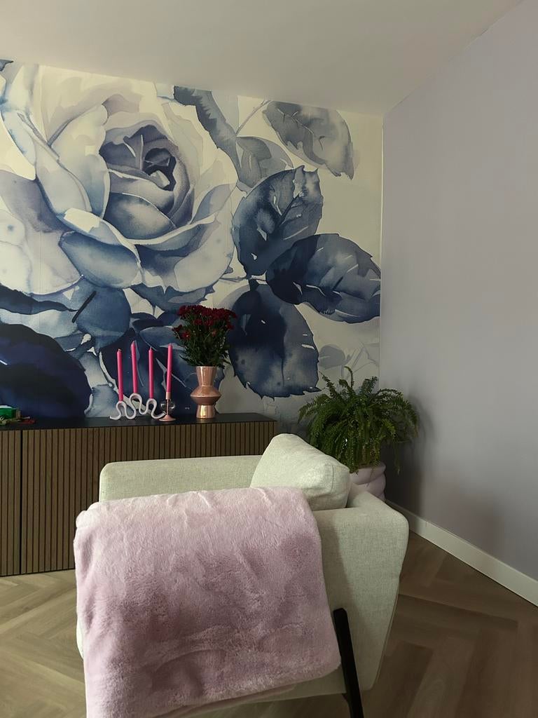 Gebruikt foto behang 500x250cm, Ophalen, 10 tot 25 m², Blauw