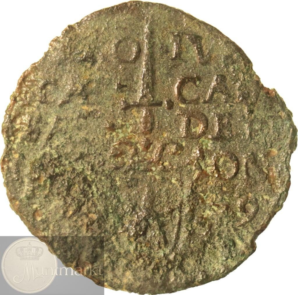 Maastricht - Noodmunt van I Stuiver 1579 - Filips II, Ophalen of Verzenden, Vóór koninkrijk, Overige waardes, Losse munt