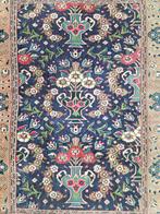 Handmade Persian wool Tabriz cushion floral blue 61x88x13cm, Persian Perzisch vintage oosters hype, Crème, Gebruikt, 50 tot 100 cm