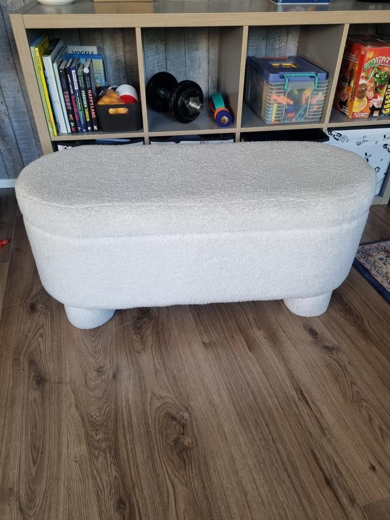 Teddy opberg  poef, Huis en Inrichting, Banken | Voetenbanken en Poefen, Ophalen, Minder dan 50 cm, Rond, Minder dan 50 cm