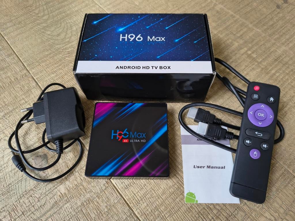 H96 Max 4K Android Ultra HD TV Box, Audio, Tv en Foto, Mediaspelers, Ophalen of Verzenden, Zo goed als nieuw, HDMI, Minder dan 500 GB