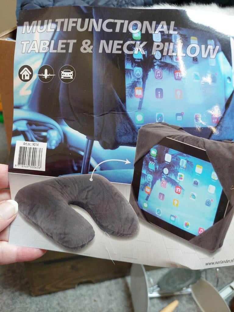 Multifunctioneel tablet- en nekkussen, Ophalen of Verzenden, Nieuw, 10 inch
