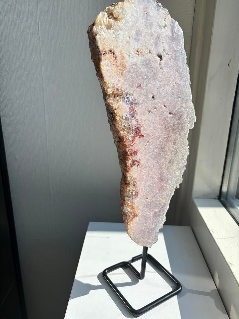 Roze amethist slab, Sieraden, Tassen en Uiterlijk, Edelstenen, Ophalen of Verzenden, Zo goed als nieuw