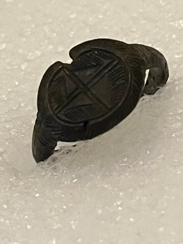 bronzen ring Middeleeuwen, Kruisvaardersperiode, Antiek en Kunst, Verzenden, Brons