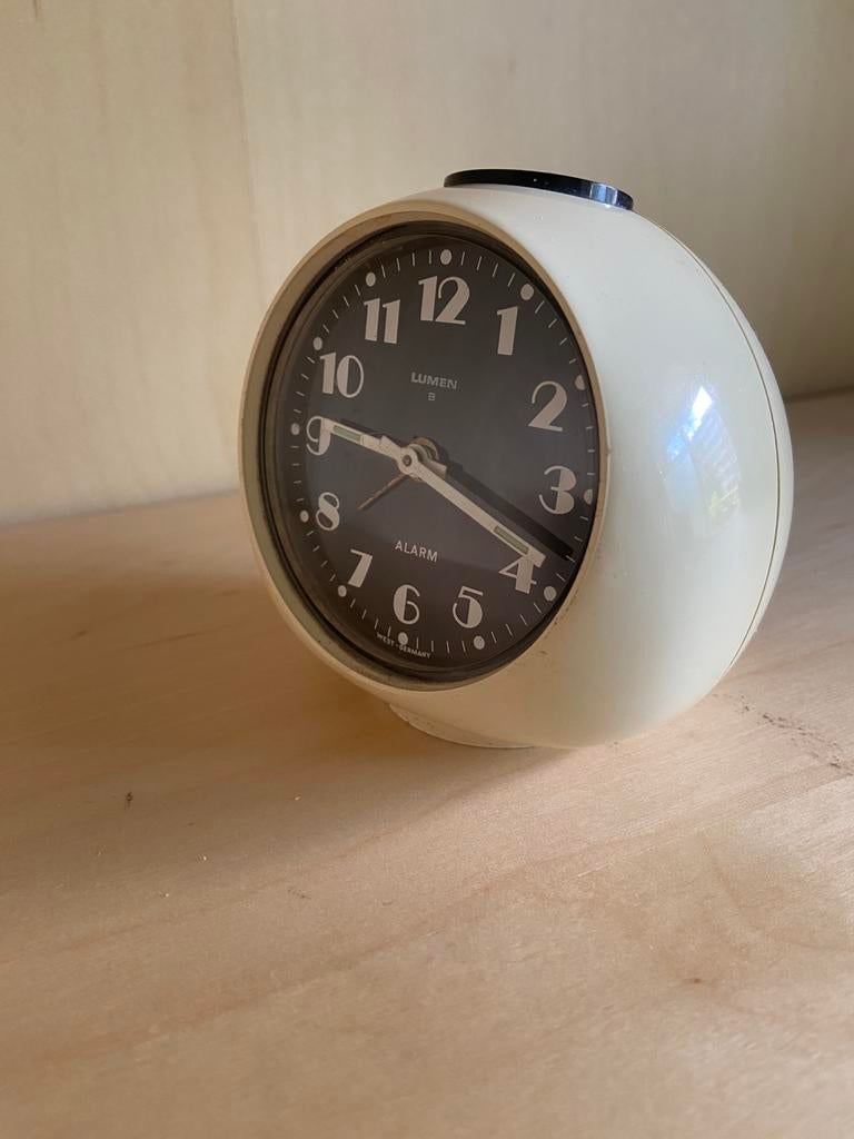 Vintage Lumen B wekker – Space Age Jaren 70 / West Germany, Antiek en Kunst, Antiek | Klokken, Ophalen of Verzenden