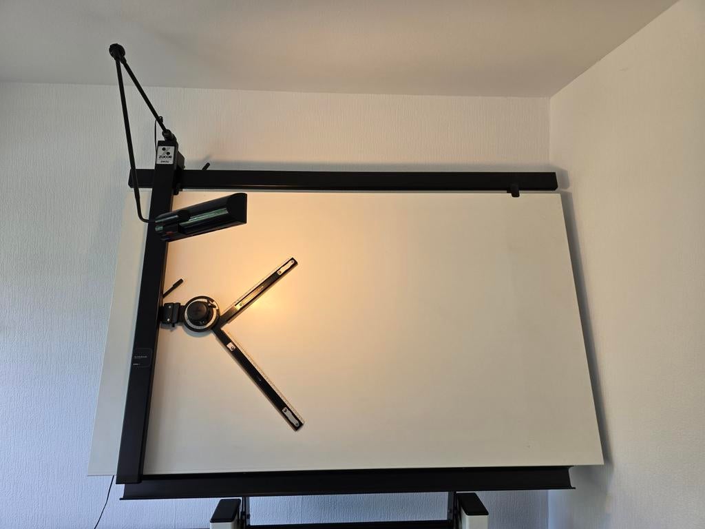 Zucar ZSM professionele architectentafel en tekentafel, Ophalen, Zo goed als nieuw, 170 cm of meer, Verlichting