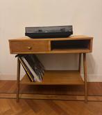 Mid-Century Vintage Retro Bijzettafel Hout, Gebruikt, 55 tot 75 cm, Rechthoekig, Hout