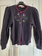 Handgebreid wollen vestje, Kleding | Dames, Truien en Vesten, Blauw, Maat 42/44 (L), Ophalen of Verzenden, Zo goed als nieuw