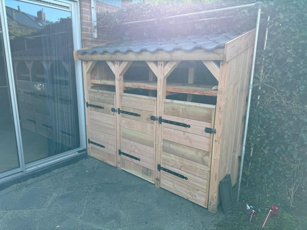container ombouw met dakpannen nu v.a. €250,00 ! klikombouw, Nieuw, Ophalen of Verzenden, De kroon hout, Containerberging