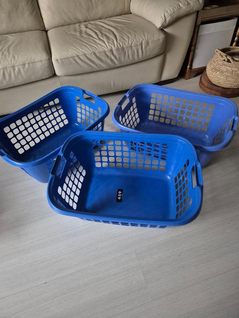 wasmanden 3x, Ophalen, Blauw