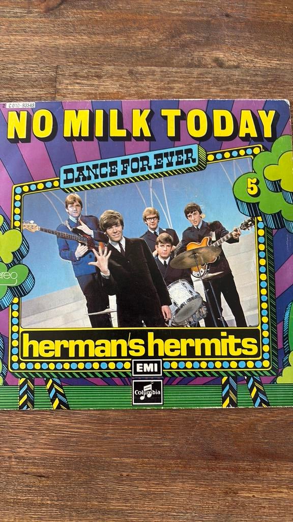 Herman’s Hermits No milk today 45 RPM single, Cd's en Dvd's, Vinyl Singles, Gebruikt, 7 inch, Single, Ophalen of Verzenden