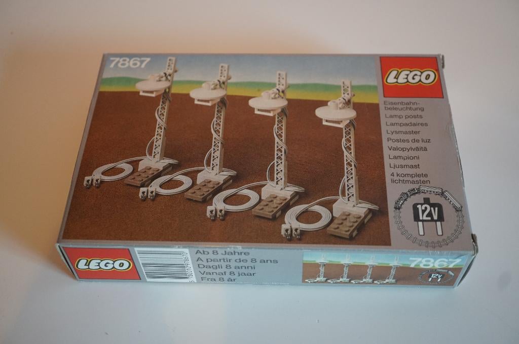 vintage Lego set 7867 4 lichtmasten met doos en instructie, Compleet, Lego, Ophalen of Verzenden, Complete set