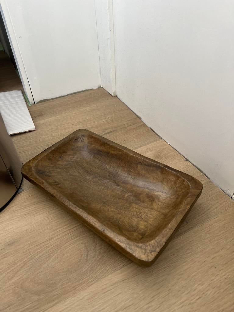 Houten dienblaadje, Ophalen, Gebruikt, Rechthoekig, Hout