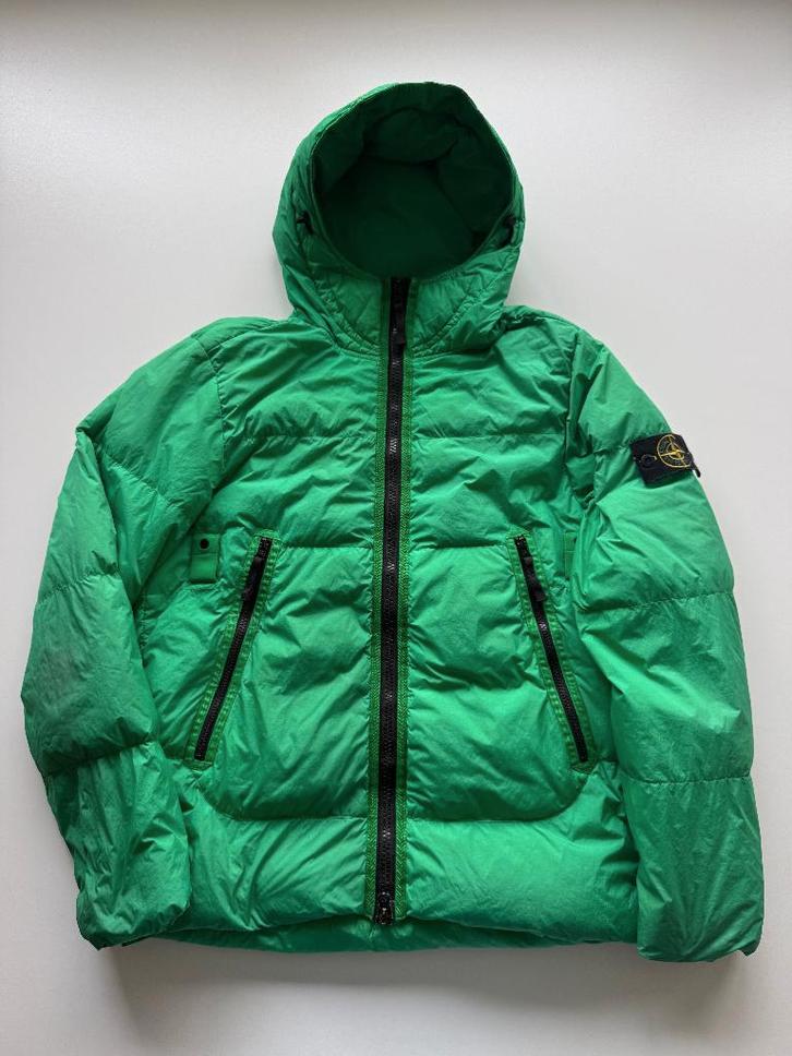 Stone Island Garment Dyed Down jacket S, Kleding | Heren, Jassen | Winter, Zo goed als nieuw, Maat 46 (S) of kleiner, Groen, Ophalen of Verzenden