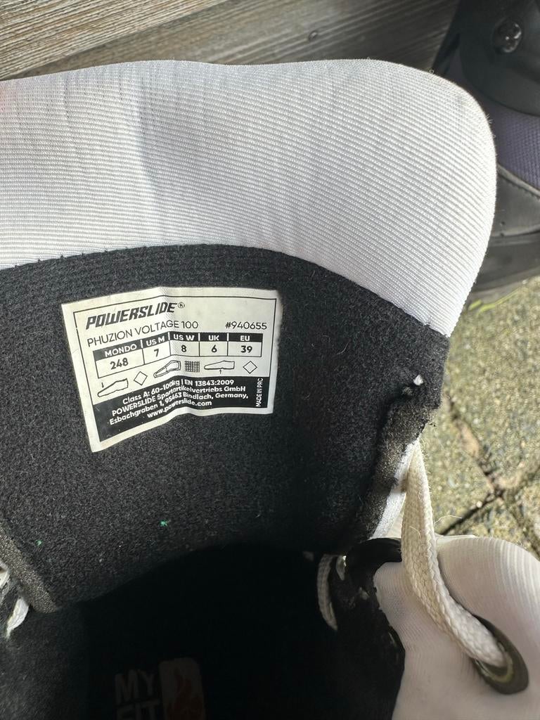 Powerslide Phuzion Voltage 100 Inline Skates - Maat 39, Sport en Fitness, Skeelers, Ophalen, Gebruikt, Inline skates 4 wielen