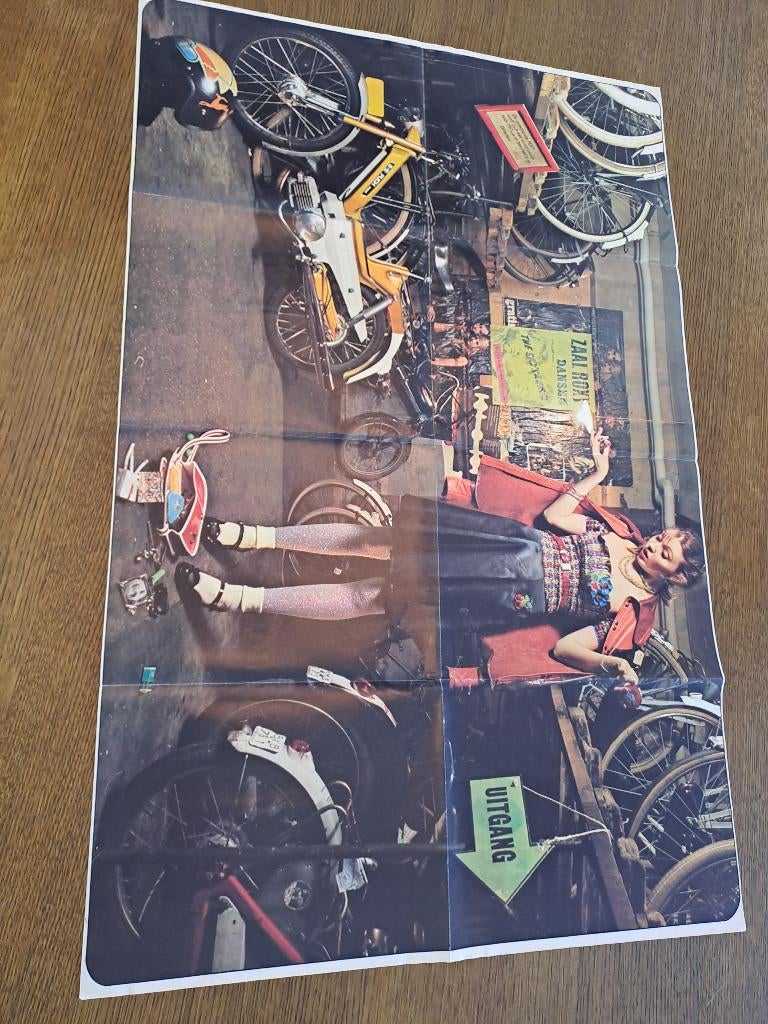 Poster puch rijwielen, Deurposter of groter, Rechthoekig Liggend, Ophalen of Verzenden, Zo goed als nieuw