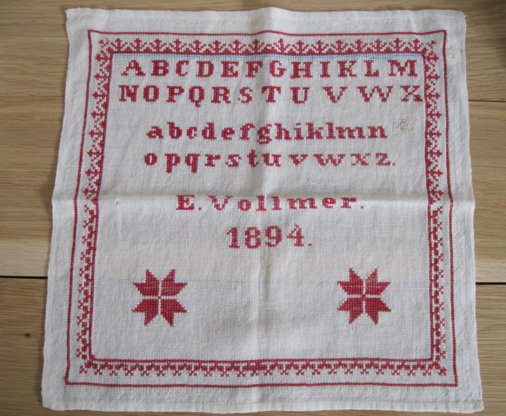 Antieke merklap - 1894, Ophalen of Verzenden