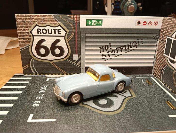 Tekno MG A1600 schaal 1:43 in het zeldzame lichtblauw, Hobby en Vrije tijd, Modelauto's | 1:43, Gebruikt, Auto, Overige merken