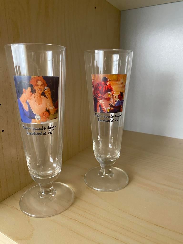 Vintage Heineken Bierglazen Collectie, Ophalen of Verzenden, Zo goed als nieuw, Glas of Glazen, Heineken