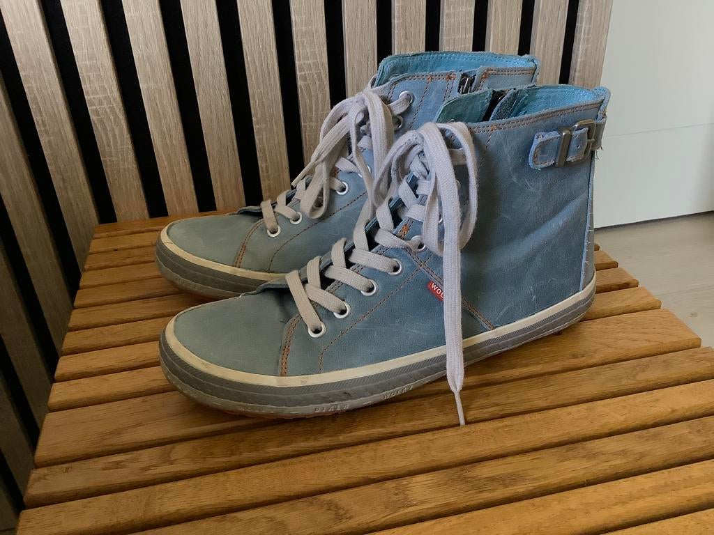 Wolky enkellaarzen maat 40, Blauw, Lage of Enkellaarzen, Ophalen of Verzenden, Zo goed als nieuw