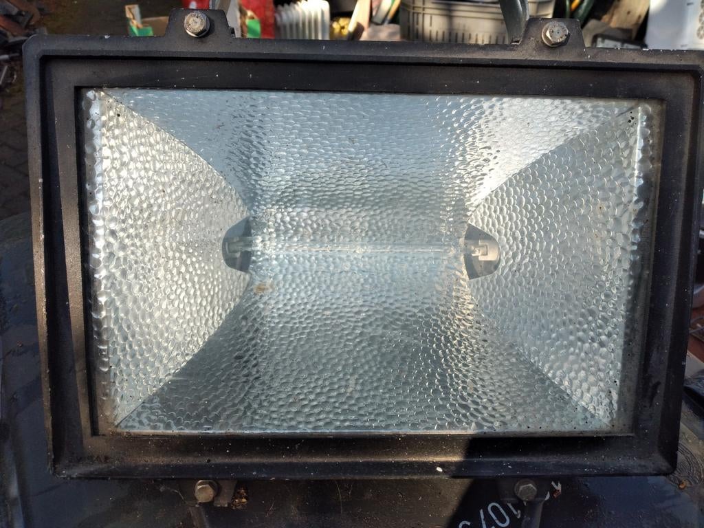 Zwarte bouwlamp met stekker, Ophalen of Verzenden