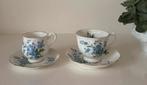 2 Royal Albert Forget me not kop en schotels, Ophalen of Verzenden, Zo goed als nieuw, Porselein, Kop en/of schotel
