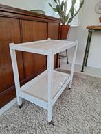 Koffietafel met wieltjes en losse tegels, Minder dan 45 cm, Gebruikt, Vintage, Rechthoekig