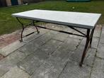 Brocante tuintafel met betonnen blad, Tuin en Terras, Tuintafels, Ophalen, Zo goed als nieuw, Rechthoekig