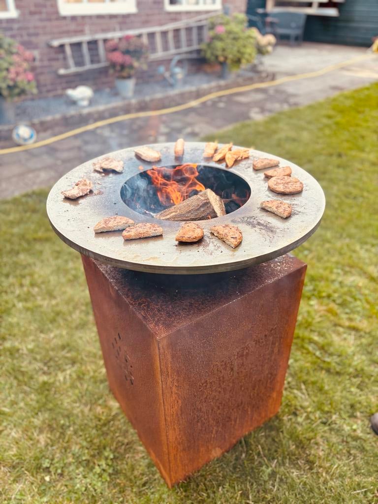 Cortenstaal BBQ vuurschaal, Ophalen of Verzenden, Gebruikt