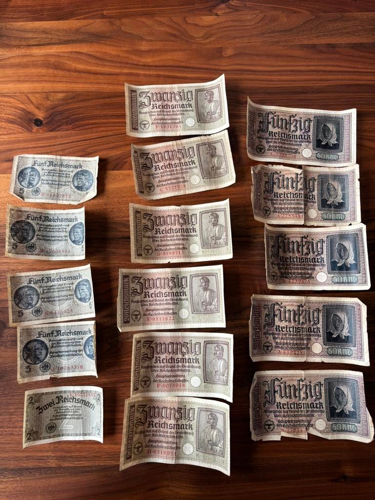 Reichsmark bankbiljetten, Postzegels en Munten, Bankbiljetten | Europa | Niet-Eurobiljetten, Ophalen of Verzenden, Duitsland