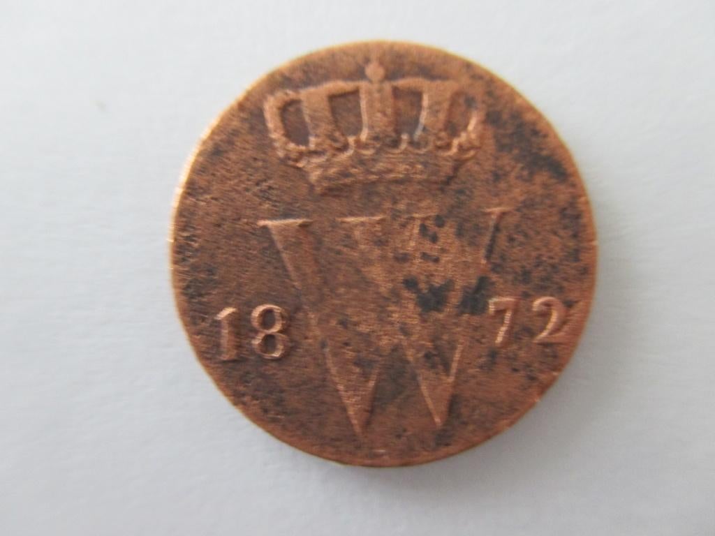 Halve cent 1872, Postzegels en Munten, Munten | Nederland, Ophalen of Verzenden, Koning Willem III, Overige waardes, Losse munt