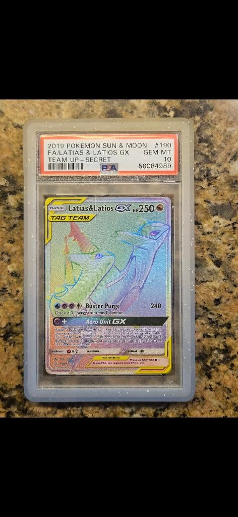 Latias & Latios GX team up secret PSA 10, Ophalen of Verzenden, Nieuw, Losse kaart