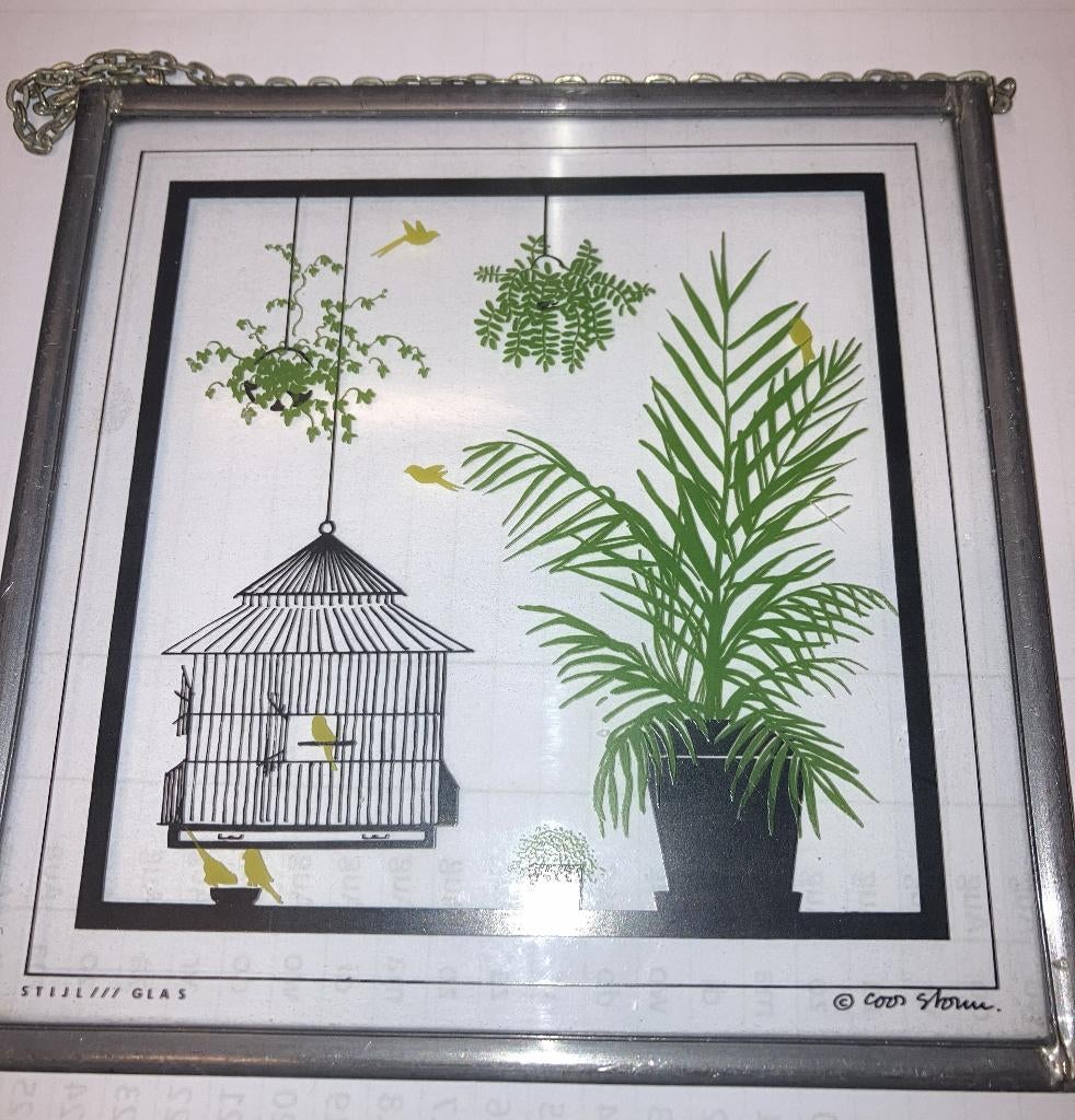 Raamhanger Coos Storm Glas Vogelkooi, Antiek en Kunst, Verzenden