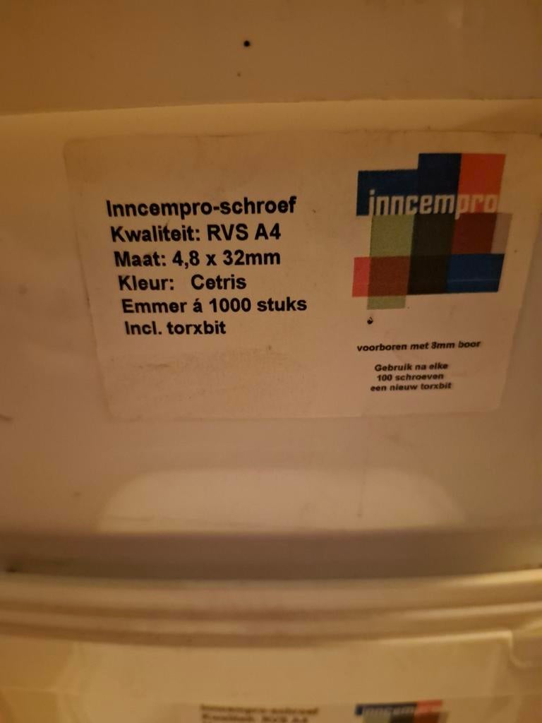 Rvs trespa schroeven 4.8x32mm Cetris (1000 stuks), Schroeven, Nieuw, Ophalen of Verzenden, Minder dan 50 mm