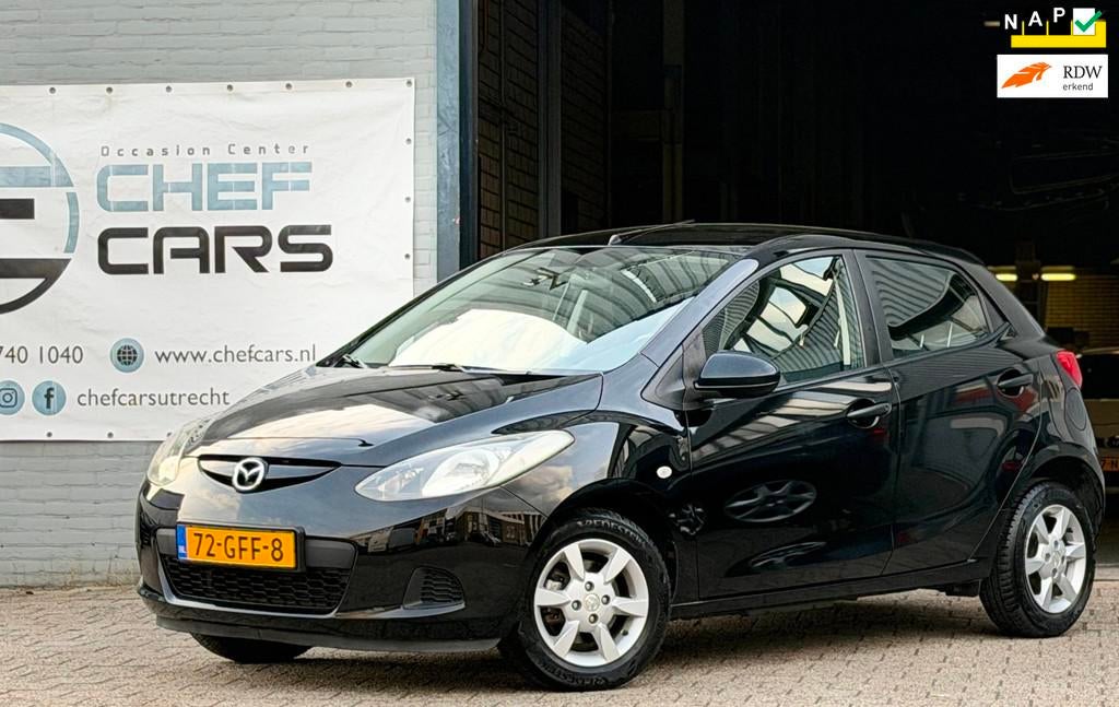 Mazda 2 1.3 S-VT|NAP|AIRCO|5DEURS|LAGEKM|BOEKJES|2*EIGENAAR!, Auto's, Voorwielaandrijving, Stof, Gebruikt, 4 cilinders