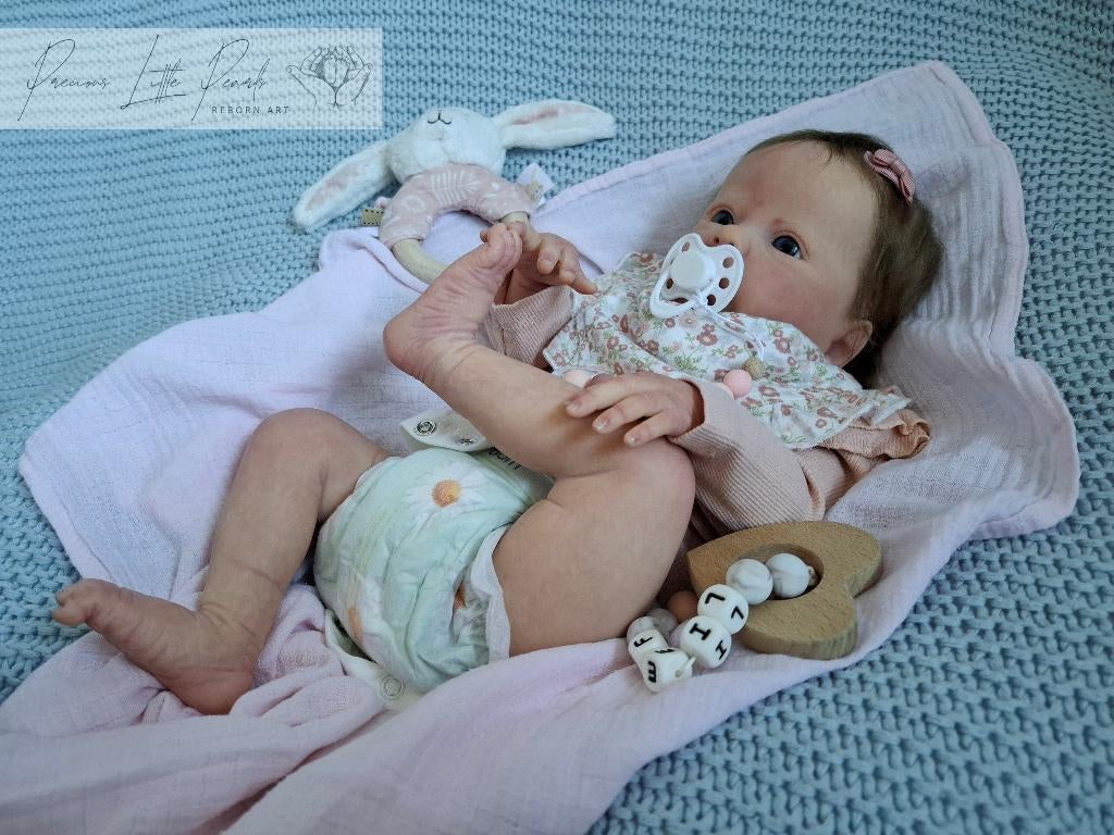 Schattig reborn meisje Primrose Awake, NIEUW, Verzamelen, Ophalen of Verzenden, Nieuw, Pop, Levensecht of Reborn