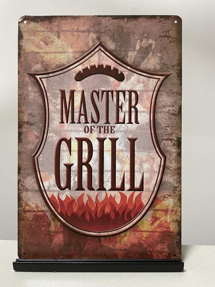 Master of the GRILL tekst (Old Look), Huis en Inrichting, Woonaccessoires | Wanddecoraties, Nieuw, Ophalen of Verzenden
