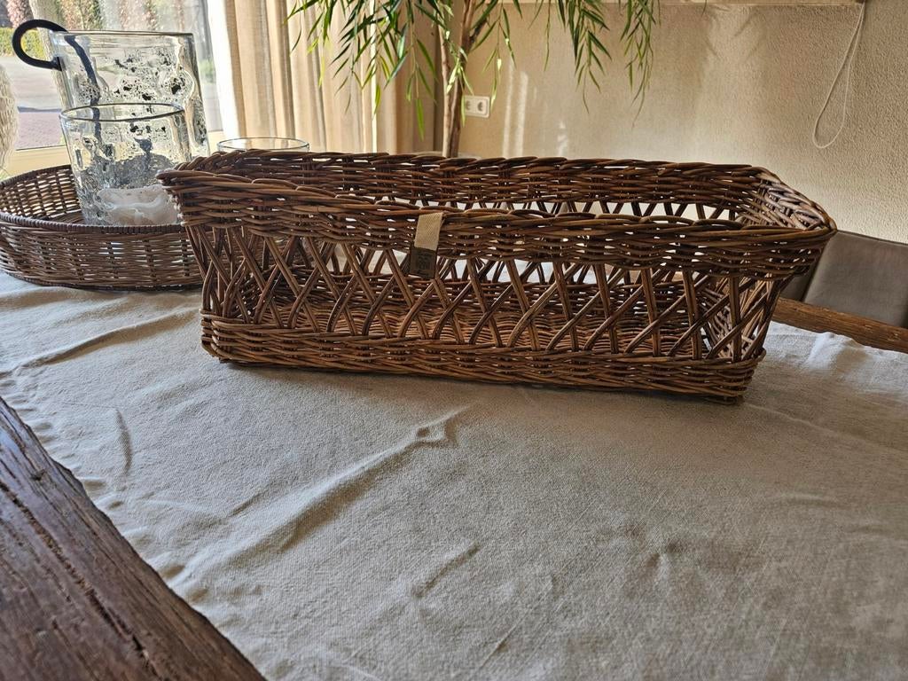 Mooie rieten mand Riviera Maison, Huis en Inrichting, Ophalen, Mand, Zo goed als nieuw, Riet