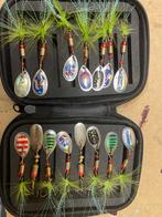 Set van 12 Vis Spinners in Tas, Ophalen of Verzenden, Gebruikt, Overige typen