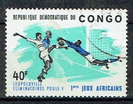 Congo 1965 Jeugd Voetbal spelen, Verzenden, Gestempeld, Sport