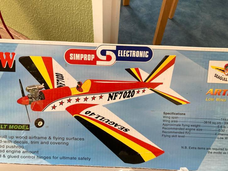 Seagull 40LW RC Vliegtuig met OS Max SF40 Motor, Hobby en Vrije tijd, Modelbouw | Radiografisch | Vliegtuigen, Nieuw, Nitro, Ophalen of Verzenden