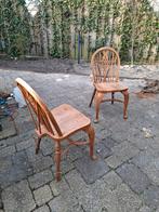 2 van 4 Beukenhouten Brocante Eettafel Stoelen, Huis en Inrichting, Stoelen, Ophalen