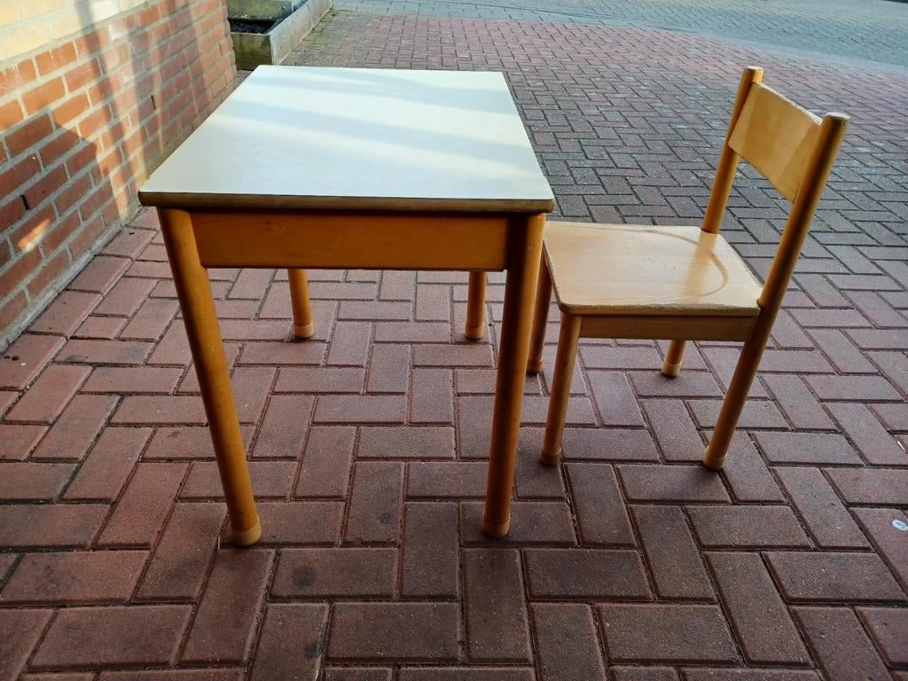 Schilte schooltafel en stoel - Vintage kinder set, Ophalen, Gebruikt, Tafel(s) en Stoel(en)