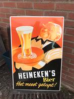Heineken Bier reclamebord, Ophalen of Verzenden, Gebruikt, Reclamebord