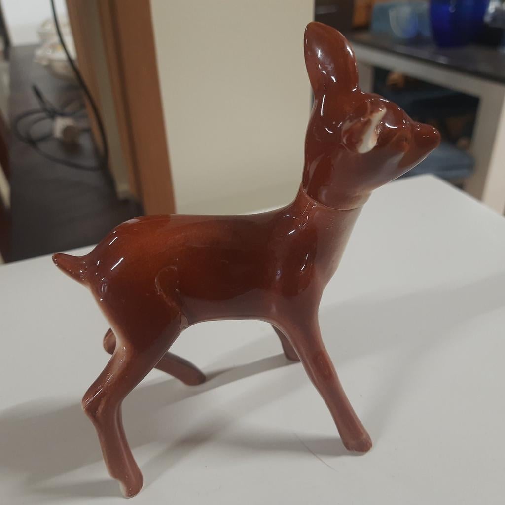 Vintage Bambi Karaf - Keramiek Hert Fles, Ophalen of Verzenden