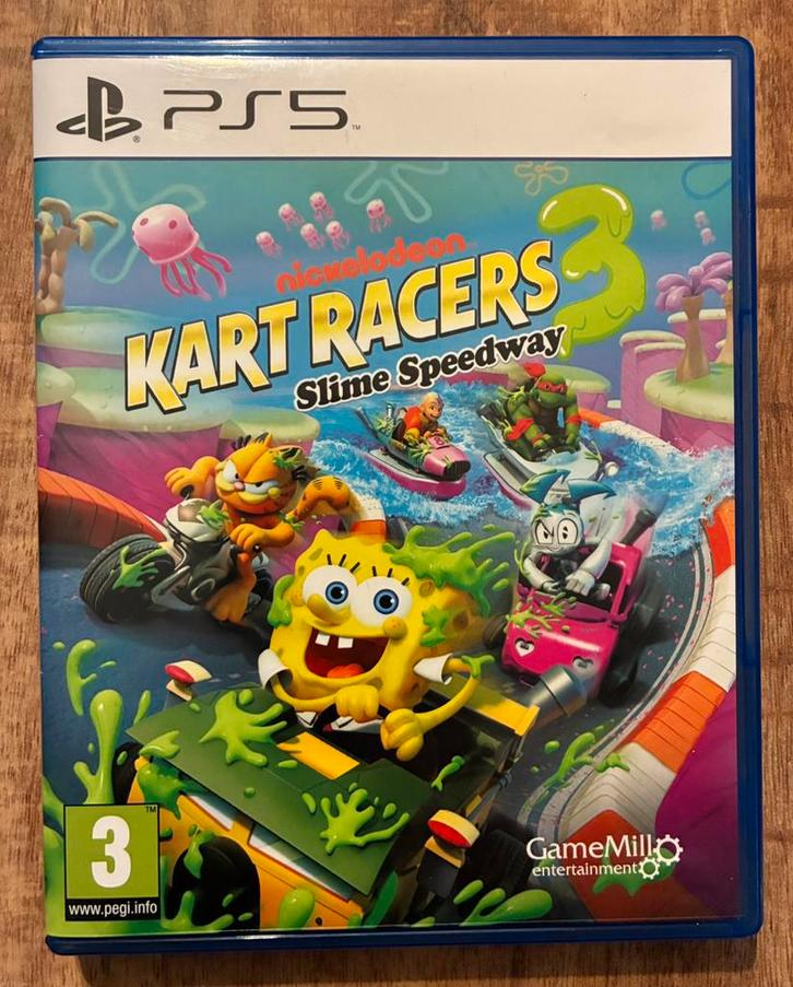 Nickelodeon Kart Racers 3 “Slime Speedway” voor Ps5, Spelcomputers en Games, Games | Sony PlayStation 5, Zo goed als nieuw, Racen en Vliegen